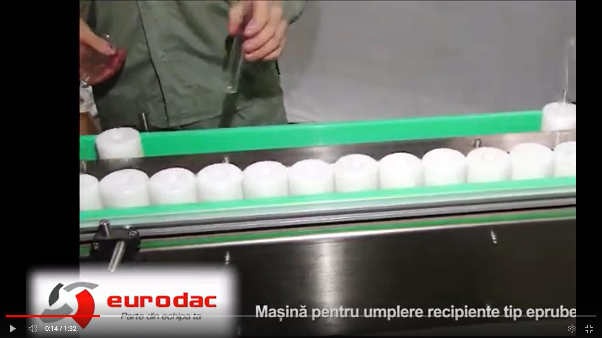 Masina pentru umplere recipiente tip eprubete